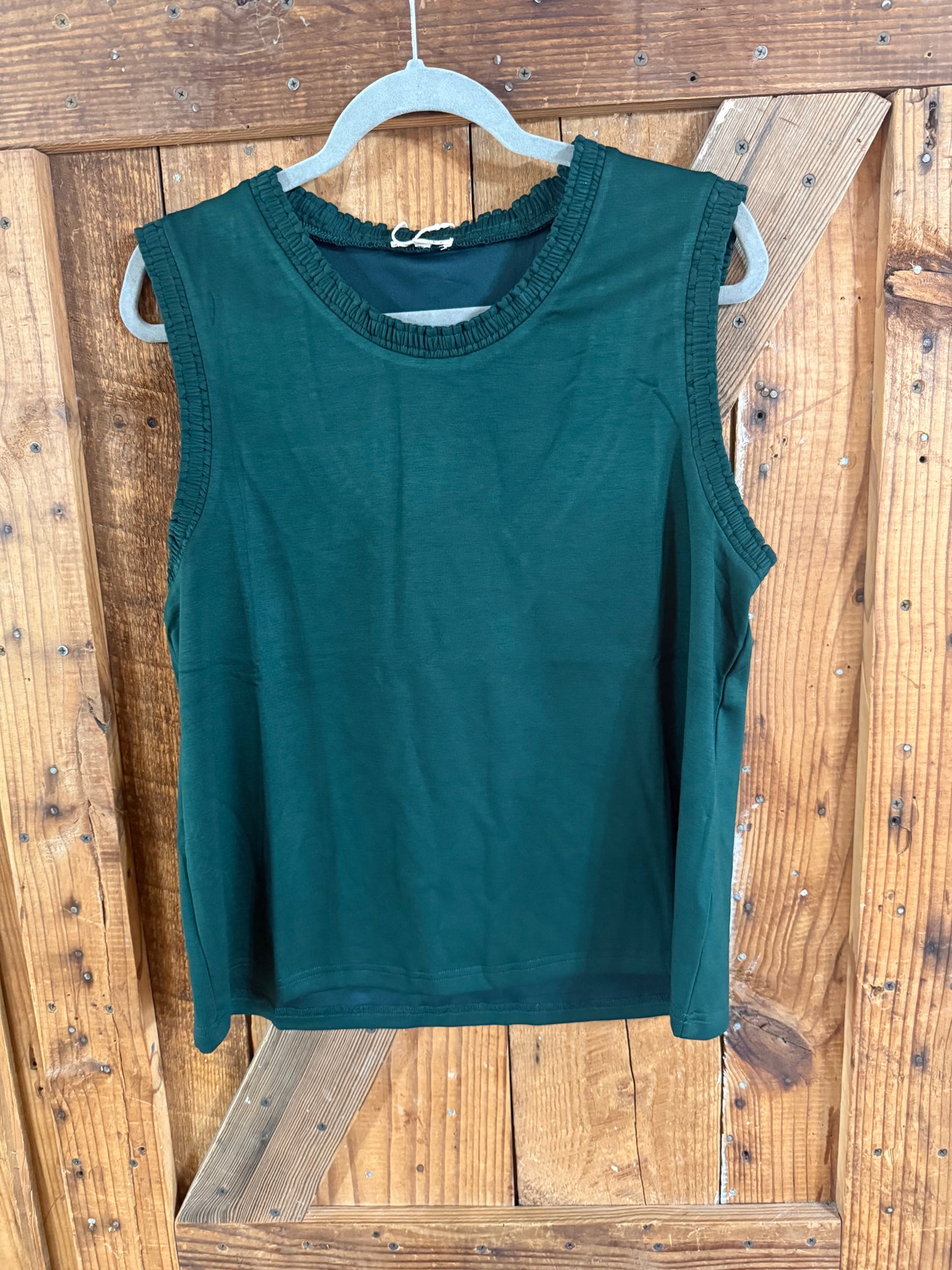 Green Sleeveless Top