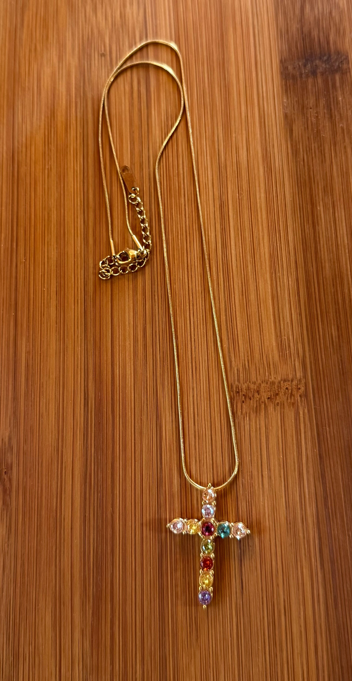 Rhinestone Cross Necklace