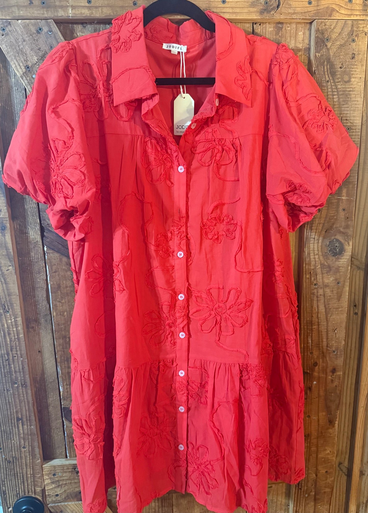 Red Embroidery Dress