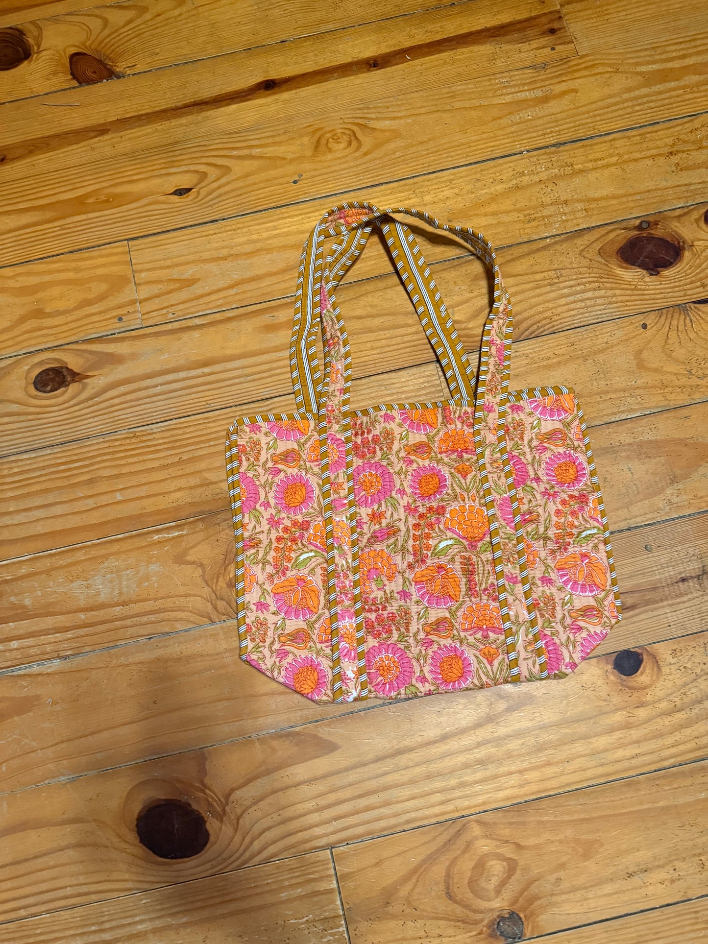 Orange Quilted Bag