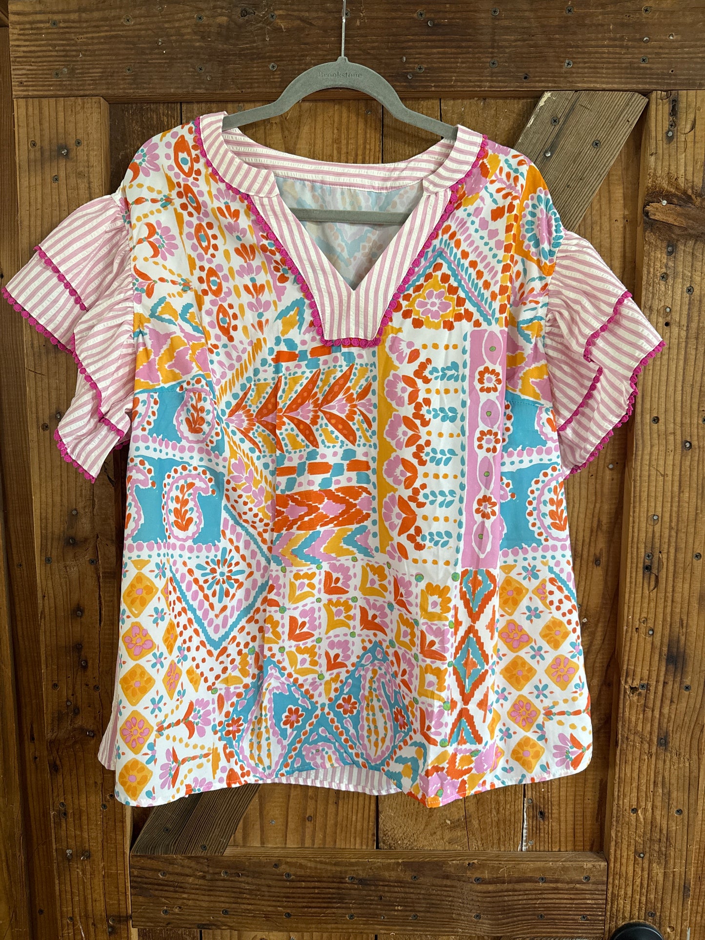PLUS Bright Ruffle Top