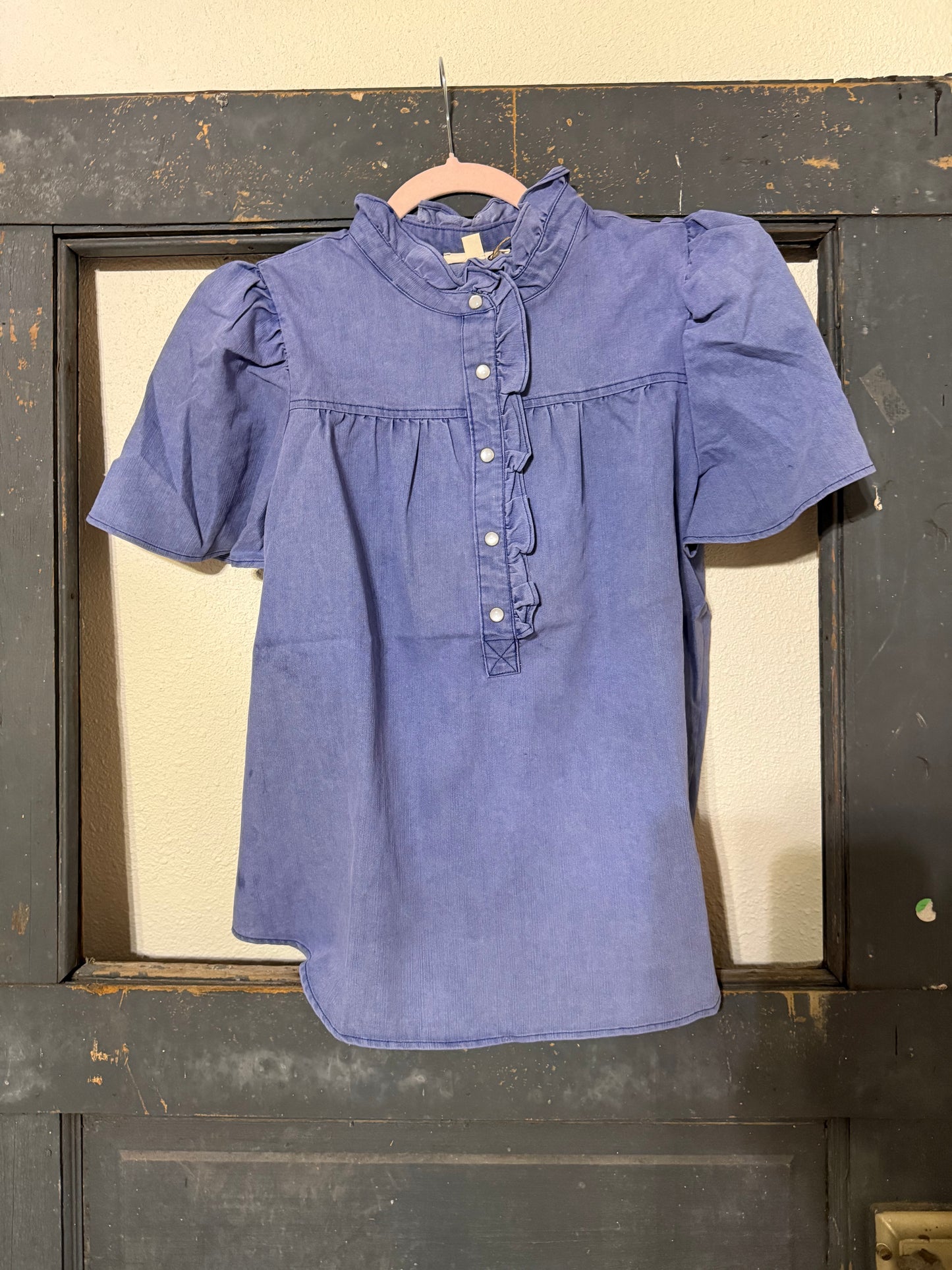 Pearl Snap Violet Top