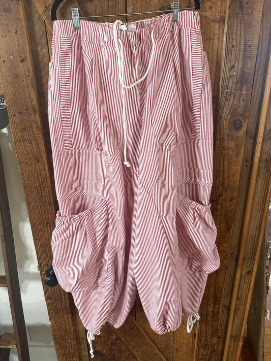 PLUS Red Striped Pants