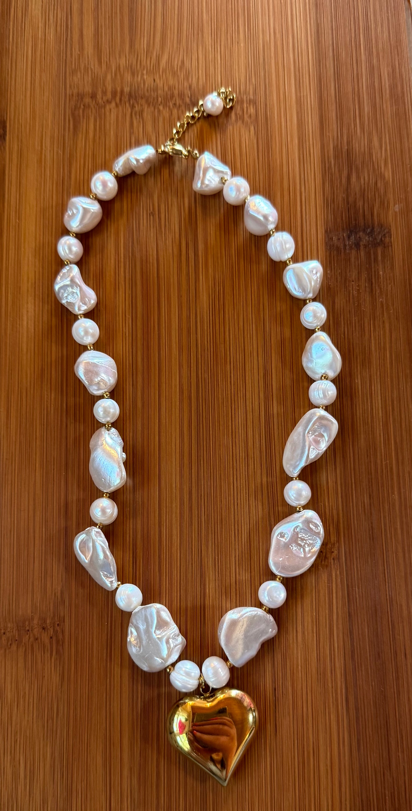 Pearl Heart Necklace