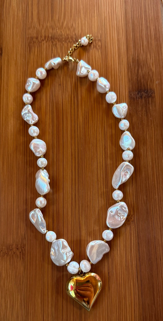 Pearl Heart Necklace