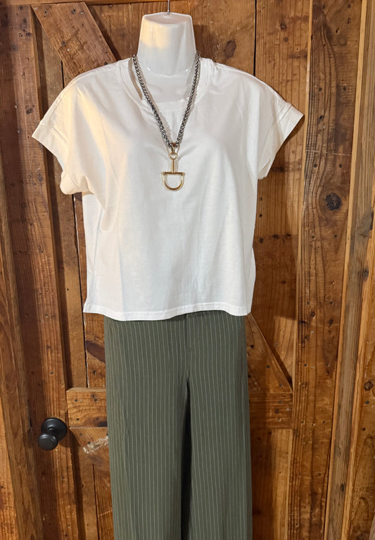 White Washed Short Sleeve Top