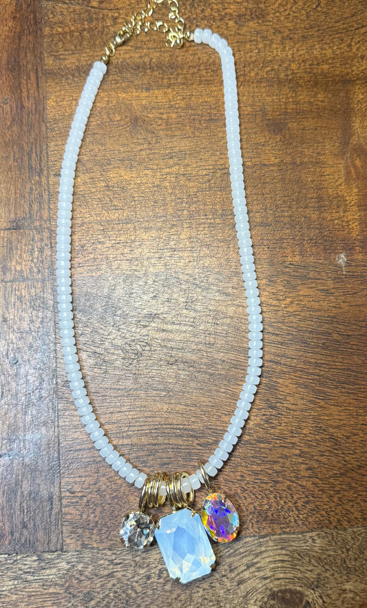 White rhinestone necklace