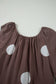 Polka Dot Print Knot Back Short Puff Sleeve Dress
