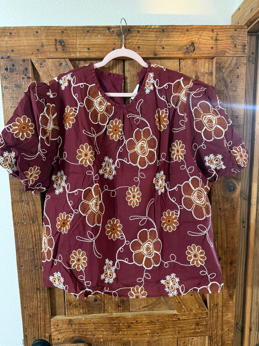 PLUS Daisy Puff Sleeve Top