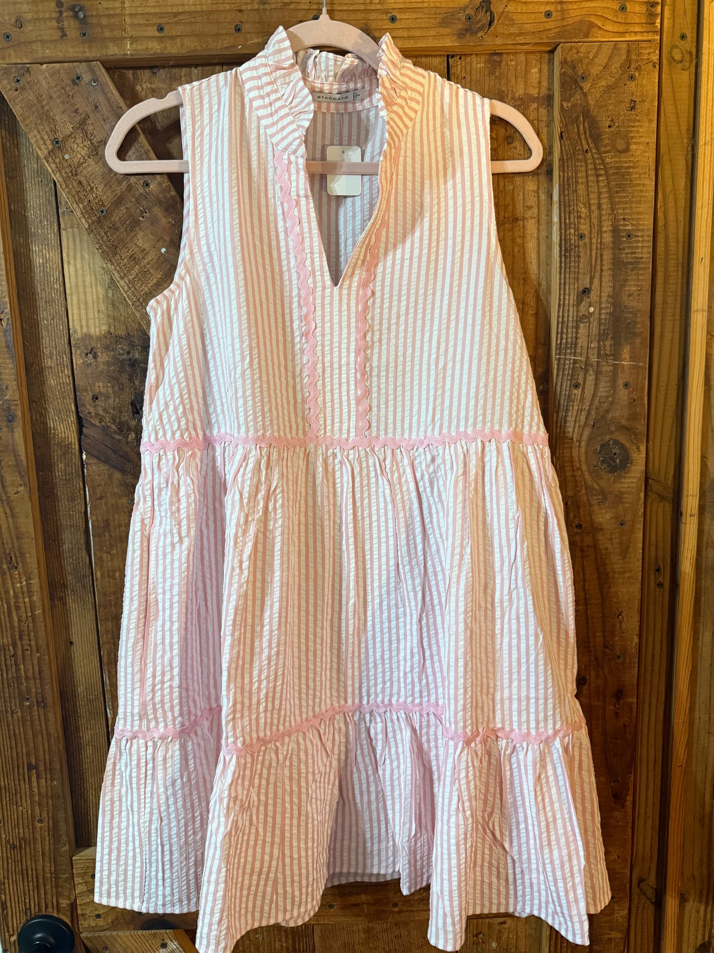 Pink Seersucker Dress