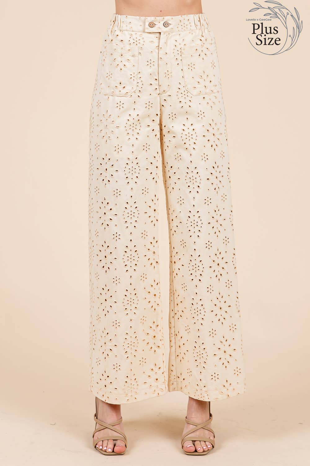 Plus Eyelet Lace Pants