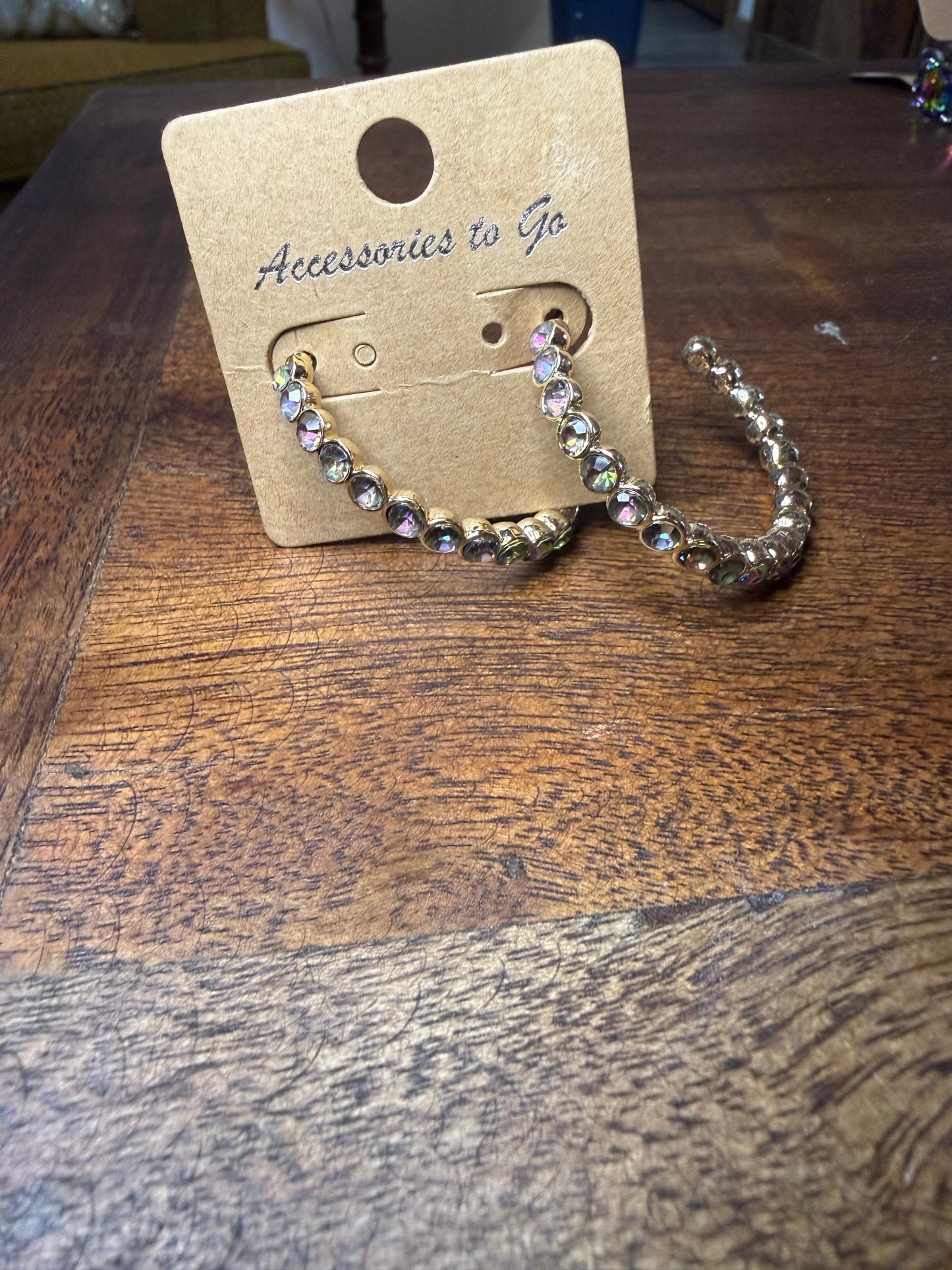 Gold Iridescent Hoops