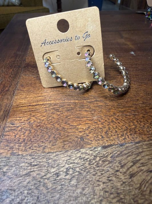 Gold Iridescent Hoops