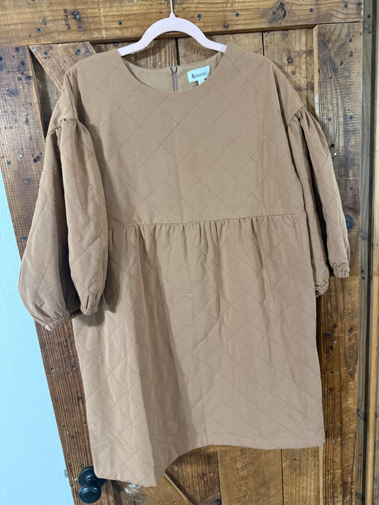 Tan Quilt Dress