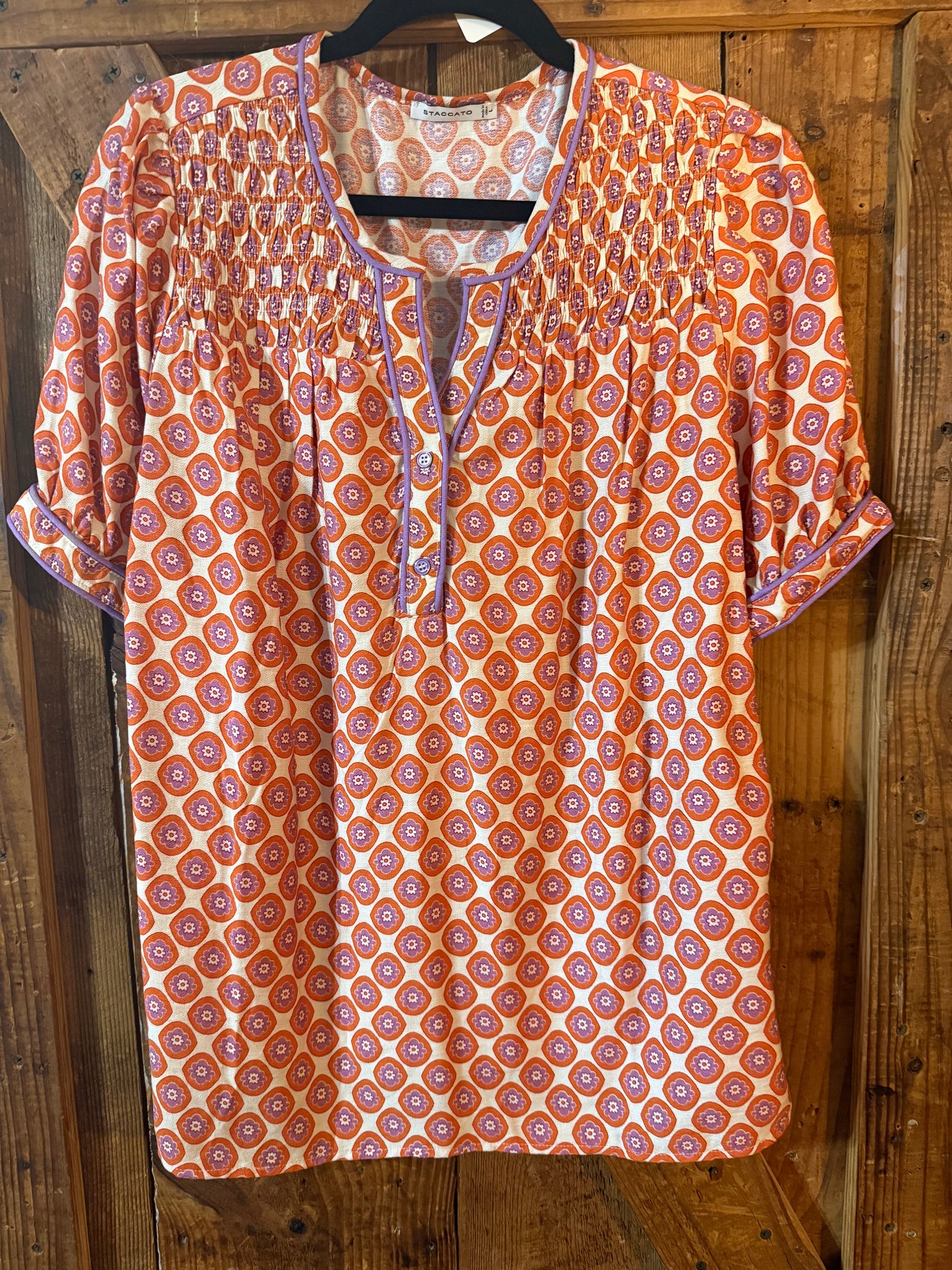 Coral purple Coin Top