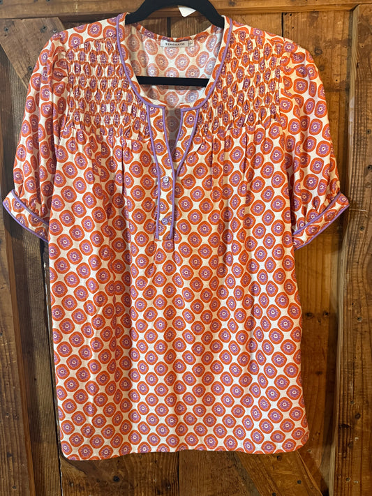 Coral purple Coin Top