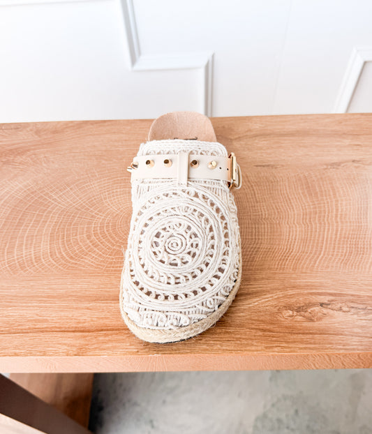 Woven Espadrille Clog