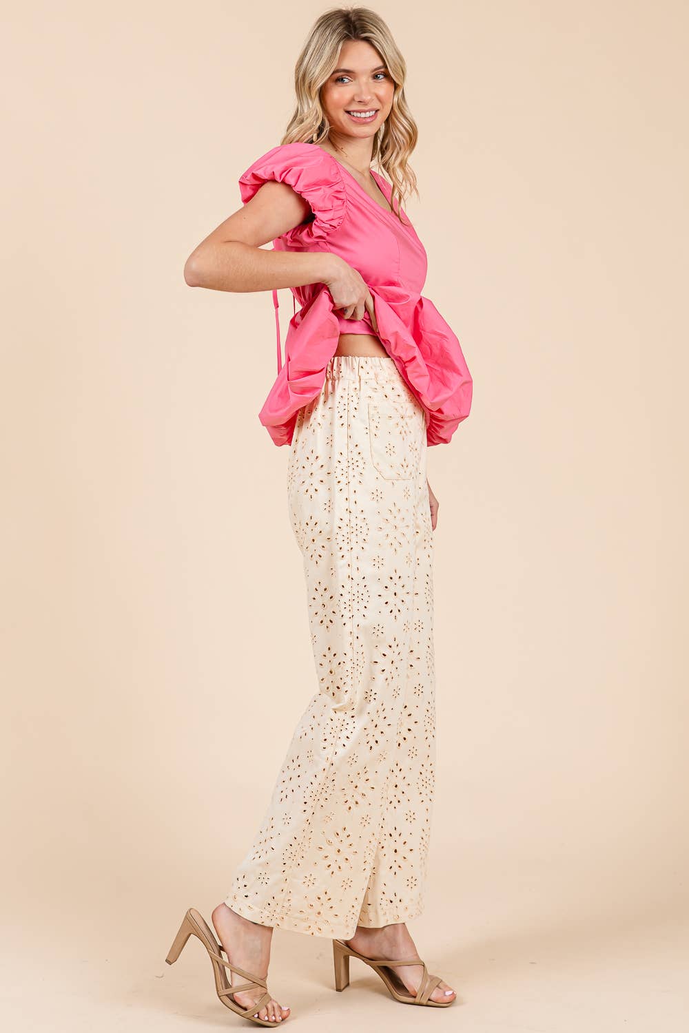 Plus Eyelet Lace Pants