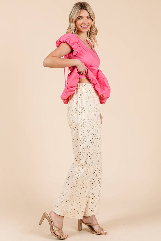 Plus Eyelet Lace Pants