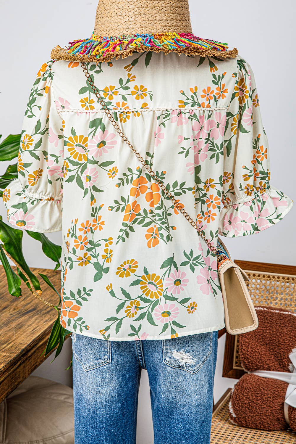 Boho Floral Blouse