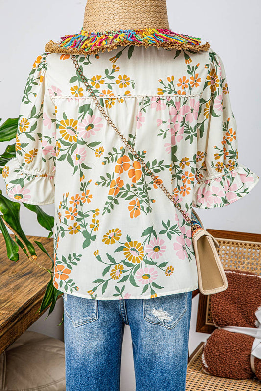 Boho Floral Blouse