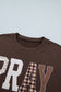Striped PRAY Embroidered Patch Western Sweatshirt | S-4X