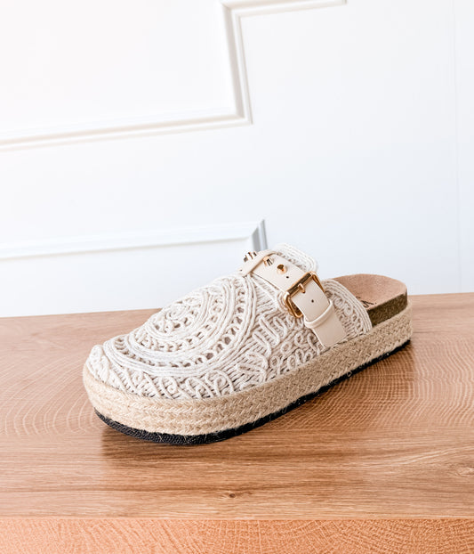 Woven Espadrille Clog