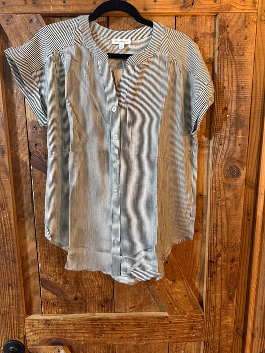 Black & White Linen Top