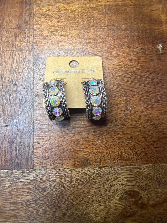 Western Rhinestone Hoops