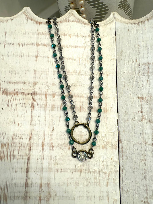 Beaded Necklace- Green