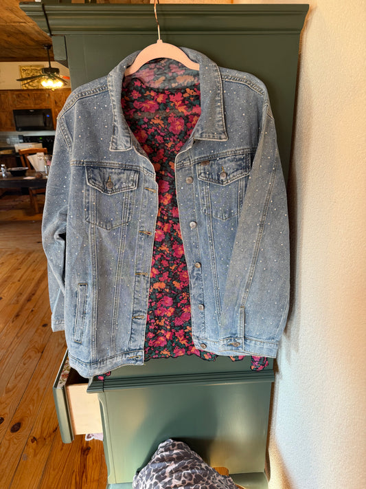 Rhinestone Denim Jacket