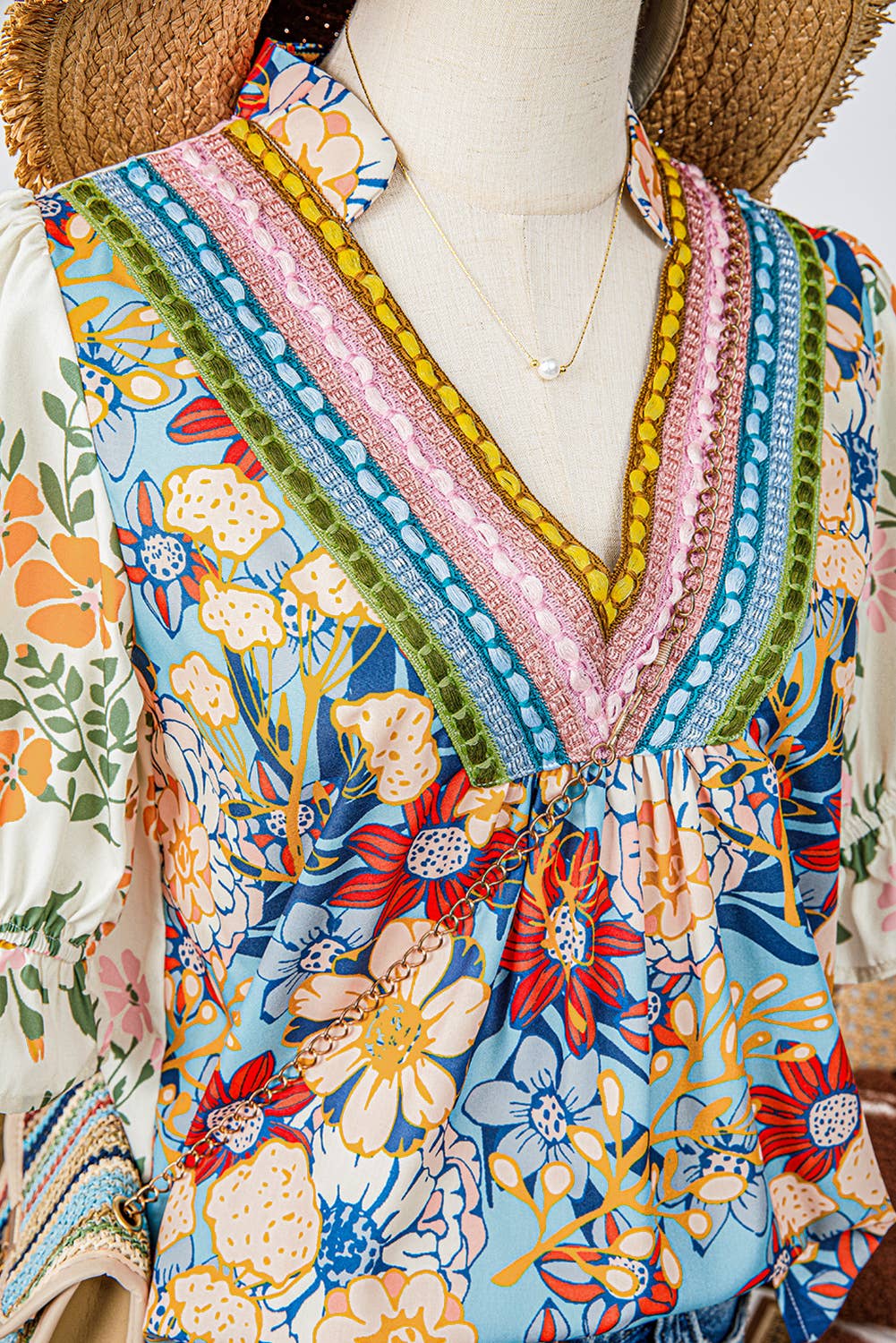 Boho Floral Blouse