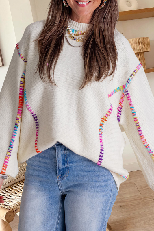 Color Stiched Sweater